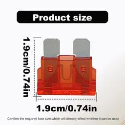 cmerto 20pcs 10A Standard Car Fuses Blade Fuse, 10AMP Automotive Fuses(ATO/APR/ATS), 32V (12/24V) Blade Fuse, Automotive Fuses for RV, SUV, AUTO, Truck, Boat, (10 AMP/32V) image 4