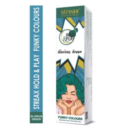 Streax Professional Hold & Play Funky Colours - Glorious Green 100g,100 g (Pack of 1) image 1