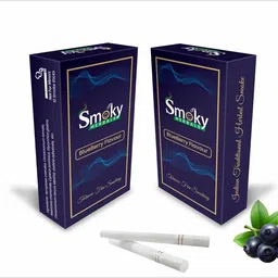 smoky herbals 100% Tobacco & Nicotine Free Cigarette for Refresh Mood & Relieve Stress for Men & Women (BLUEBERRY FLAVOUR, 1 Packet) image 4