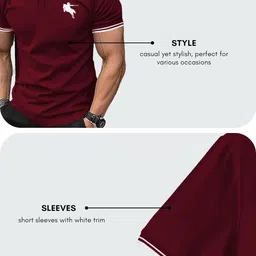 greciilooks T-Shirt for Men | Plain | Casual Stylish | Half Sleeve | Man Polycotton | Men's Solid Slim Fit image 5