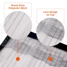 BonKaso Magnetic Mosquito Curtain | Insects Door-Balcony-Curtain | Mesh Magnetic Curtain for Window | Bugs-Mosquito-Insects Mesh Protector Net | 220 X 110 X 1 CM | Black (7.2 X 3.6 X 0.03 Feet) image 5