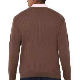 allen solly Men Acrylic Blend Classic Round Neck Sweater image 3