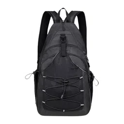Lyla Men Backpack Chest Bag Stylish Sports Shoulder Bag for Hiking Travel Cycling Black image 1
