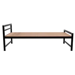 ZIAULA Premium Bed Single Size 3x6 Feet Cot for Bedroom Heay Duty Strong Metal Cot Iron Semi Folding Bed Easy Portable Iron cot Single (Single, with Board), Painted, Black image 5