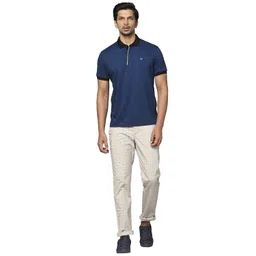 park avenue Men's Cotton Blend Print Pattern Neo Fit Flat Front Chinos image 5