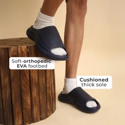yoho Shell Sliders for Men | Soft EVA Cushioned Footbed | Lightweight with Bold Sole, Waterproof image 3