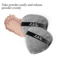PNF PROFESSIONAL Makeup Blendiful Puff, 1 Pcs Heart Shape Makeup Puff With Strap, Cotton Large Face Powder Puff, Makeup Tool, Beauty Sponges Blender Puff - Multi-colored image 3
