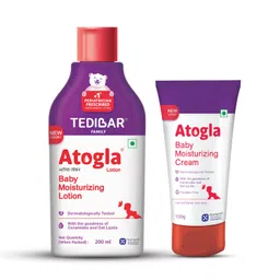 Atogla Baby Cream 100g (Pack of 2) from Tedibar Family | Advanced Gentle Moisturising Cream for Baby - By Torrent Pharma image 1