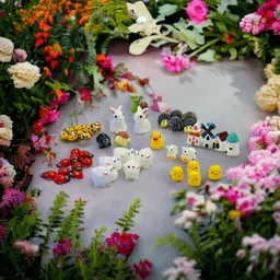 47 Pcs Resin Miniature Items for Landscape Doll House/Plants Decor/Cake Toppers/Fairy Garden/Terrariums/Zen Gardens image 2