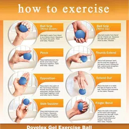 doyelex Doyelex® Gel Exercise Ball for Hand, Grip Muscle Strengthening,Stress Relief, Arthritis, Finger, Wrist, Carpal Tunnel & Pain Relief, stress relief ball | Color-Greenish Blue | Size-L (6.35*6.35*6.35 CM) image 5