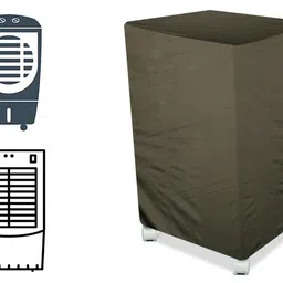 The Furnishing Tree Air Cooler Cover compatible for Havells Fresco i 24 Ltr Medium Tower Cooler, Ployester, Military image 1