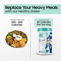 4 u well 4UWELL Meal Replacement Shake with Shaker for Weight Management & Control for Men & Women | Vanilla Flavour with 4 probiotics | 18 Essential Vitamins & Minerals (30 servings, 500g) image 5