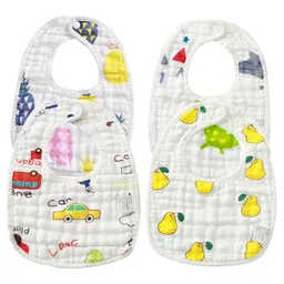 WooAttire 6 Layer Muslin Bib with 100% Organic Cotton Bibs for New Born Baby, Ultra Soft Skin Friendly, Comfortable & Lightweight image 1