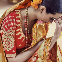 monjolika fashion Women's Traditional Zari Woven Banarasi Tissue Silk Saree Comes With Unstitched Blouse Piece image 3