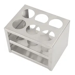 Test Tube Rack Stainless Steel Tube Rack for 30mm Tubes 6 Holes Centrifuge Tube Holder for School Laboratory image 5