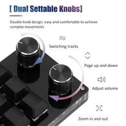 12 Keys Programmable Keyboard,Multifunctional USB Mechanical Gaming Keyboard,One-hand Macro Mechanical Keyboard with Memory Function,for Editing,Gaming,Industry,Office,Speculate in Stocks, Green image 4