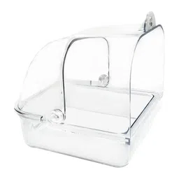 ATORSE™ Pet Bird Bath Box Hanging Caged Parrot Bathing Tub for Parakeets Small Birds Clear|Home & Garden | Yard, Garden & Outdoor Living | Bird & Wildlife Accessories | Birdbaths image 1