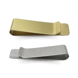 gadgetime usa Stainless Steel Money Clip Set (15cm) - Pack of 2, Gold & Silver Money Clip Wallet - Slim, Elegant, Lightweight Money Clip Holder - Credit Card & Cash Wallet Alternative for Men & Women, image 1
