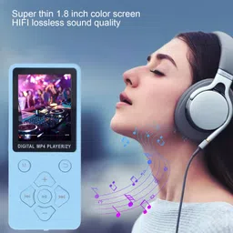 ciciglow MP3 Player MP4 Player, HiFi Lossless Music Player with Bluetooth 5.0, 1.8 Inch Color Screen Portable Video Music Player with Electronic Book, Supports Expanded Up to 128GB (Blue) image 2