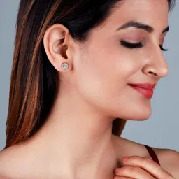 giva 925 Silver Rose Gold Seeking Solace Stud Earrings | Gifts for Girlfriend, Gifts for Women and Girls | With Certificate of Authenticity and 925 Stamp | 6 Month Warranty* image 2