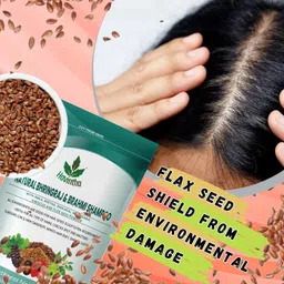 Havintha Natural Shampoo for Hair with Amla Reetha Shikakai Methidana Hibiscus Bhringraj Brahmi and Flax Seed Powder (227g (PACK OF 1)) image 4