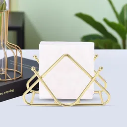 CentraLit Napkin Holder for Dining Table Stable Base - Tissue Paper Box for Kitchen, Table, Home Décor, Office, Restaurant, Tissue Dispenser Organizer for Dinner Tables, Kitchen (Gold) image 1