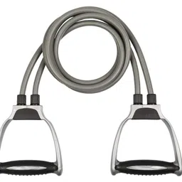 dazibao DAZIBAO® Double Toning Resistance Tube Pull Rope Elastic Rubber Exercise Band for Stretching, Workout, Home Gym and Toning with Heavy Quality D Shaped Handles with Workout Chart image 1