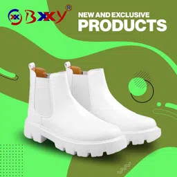 bxxy Men's Pu Material Casual, Formal Chelsea Slipon Ankle Boots. image 3