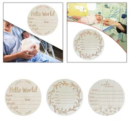 calandis CALANDIS™ Newborn Announcement Sign Nursery Wooden Announcement Sign for Newborn Infant Style A | Other Baby Keepsakes | Keepsakes & Baby Announcements image 2