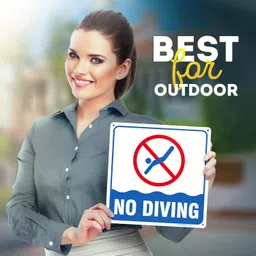 my sign center No Diving Pool Sign, Pool Safety Warning, Indoor and Outdoor Rust-Free Metal, 12" X 12" - by My Sign Center, A92-366AL image 3