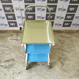 p.m.p.s. P.M.P.S.? ECG Trolley with Saline Pole/Dressing/Medicine/Food/Multipurpose Trolley image 3