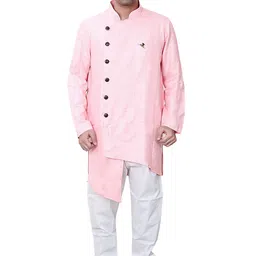 Basilio Men's Indo-Western Style Ethnic Set-101-Pink image 1