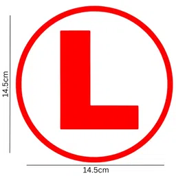 CVANU (Pack Of 2) Red L Board Learning Driver Car Decal Sticker(14.5Cm X 14.5 Cm) image 4