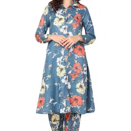 zelena Maternity Feeding Kurta Set for Women With Button and Pant | Nursing Kurta image 1