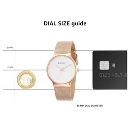 titan Slimline Silver Dial Women Analog Watch with Stainless Steel Strap-NS95141WM01/NT95141WM01 image 4