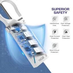 gt green tech GreenTech 16 GB USB Pendrive with Advance USB 3.0 Speed | Ultrafast 150 Mbps Flash Speed |Compact, Portable and Rugged Design | Compatible with Laptop, Car, PC, Music Player, Tablet and TV image 5