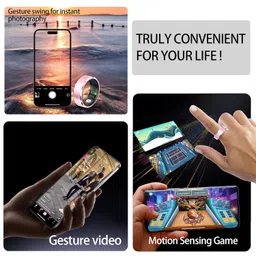 CNBRO Smart Ring for Women Health Tracker Rings Heart Rate Sleep Monitor Remote Control for Videos Photo Control Step Counter Pedometer Fitness Tracker Pink Rings for Ladies image 4