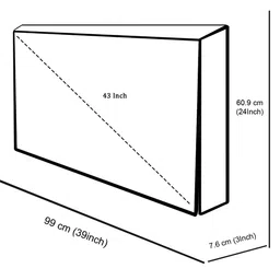 the furnishing tree Dustproof PVC LED TV Cover Suitable for All Models of 43 Inch TV Greyish Floral Pattern image 4