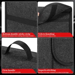 jvcv JVCV® Large Car Trunk Boot Organizer, Car Storage and Organizer Anti Slip Car Accessories Organizer for Car, Suv, Sedan, Truck, Minivan Anti Slip Bottom (Large) image 5