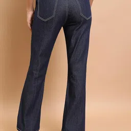 tokyo talkies Women's Bootcut Regular Jeans | Stretchable Mid-Rise Jeans Pant image 3