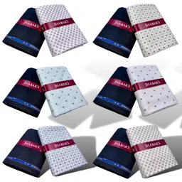 jhabak's Unstitched Polyester Shirt & Trouser Fabric Set - 2.25m Shirt Piece - 1.20m Pant Material (Pack of 6 combo set) B image 1