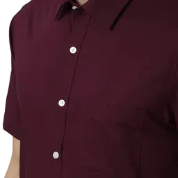 Peter England Men's Solid Regular Fit Shirt image 4