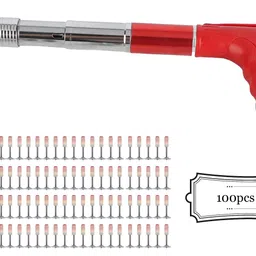 VIHAX Manual Nail Gun with 100 Nails, 5 Gears, Fastening Tool for Red Brick Walls, Concrete Walls and Wooden Boards image 1