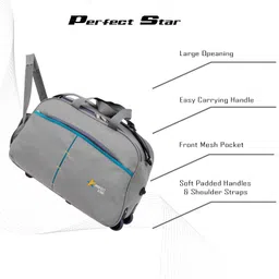 perfect star Duffle Trolley Bags for Travel with Wheel 65 Litre image 3