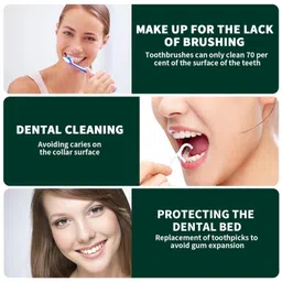 Carrot - 3 in 1 Tooth Cleaning Fresh Dental Floss,Oral Care Teeth Flossing Thread Toothpicks Stick Set for Fresh, Healthy and Breath Gums (PACK OF 50) image 5