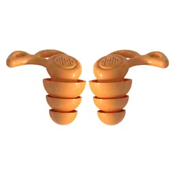 Enakshi (LABEL) Creations Silicone Earplugs Comfortable Sleeping Ear Plugs For Noisy Places Work Study OrangeBusiness & Industrial|Facility Maintenance & Safety|Personal Protective Equip/Ppe|Ear image 1
