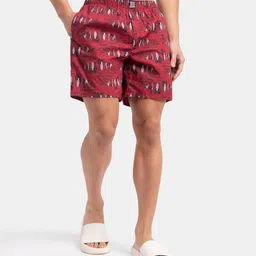 Jockey US57 Men's Super Combed Mercerized Cotton Woven Printed Boxer Shorts with Side Pocket (Prints May Vary) image 5