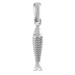 akshat sapphire Sterling Silver (92.5% purity) Stylish and Fashionable Fish Chain Pendant (Pendant with Chain) for Men & Women Pure Silver Fish Chain Locket for Happiness and joy image 2