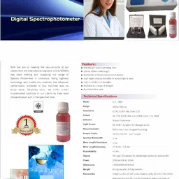 Lab Junction Spectrophotometer,Digital Spectrophotometer (Facility for 10 mm,50 mm Path Length) LJ-304 as per Quality Standards image 3