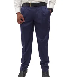 clavelite ClaveliteMens Regular fit Formal Pleat Front Trouser - Polyester Blend Gents Dress Pants image 1